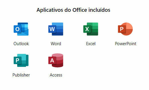 Aplicativos Office Professional 2021
